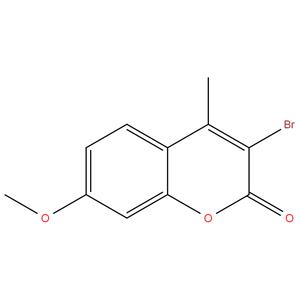 3-bromo-7-methoxy-4-methyl-2H-1-
benzopyran-2-one