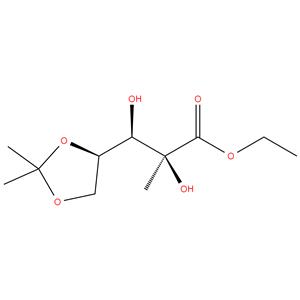 Ethyl (2S,3R)-3-((R)-2,2-dimethyl-[1,3]dioxolan-4-yl)-2,3-dihydroxy-2-methylpropionate