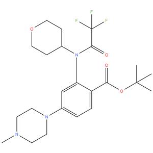 4-(4-methylpiperazin-1-yl)-2-[(tetrahydropyran-4-yl)(2,2,2-trifluoroacetyl)amino]benzoic acid tert-butyl ester