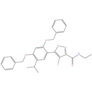 5-(2,4-Bis-benzyloxy-5-isopropyl-phenyl)-4-iodo-isoxazole-3-carboxylic acid ethylamide