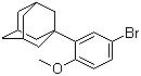 CAS # 104224-63-7, 1-(5-Bromo-2-methoxy-phenyl)adamantane, 1-(5-Bromo-2-methoxyphenyl)-tricyclo[3.3.1.1(3,7)]decane, 2-(1-Adamantyl)-4-bromo-anisole