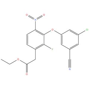 [3-(3-chloro-5-cyanophenoxy)-2-fluoro-4-nitrophenyl]acetic acid ethyl ester