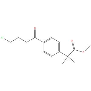 methyl 2- ( 4- ( 4 - chlorobutanoyl ) phenyl ) -2 - methylpropanoate
