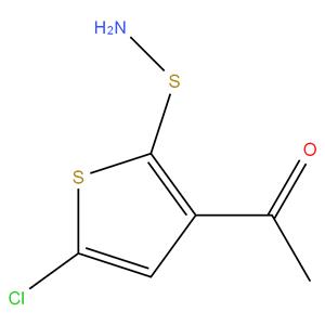 1- ( 2- ( aminothio ) -5 - chlorothiophen - 3 - yl ) ethan - 1 - one