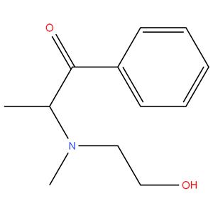 2-(N-HYDROXY ETHYL-N-METHYL AMINO)-1-PHENYL PROPANE-1-ONE HCL 
(HMPP)