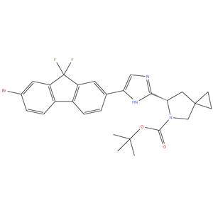 (6S)-6-[5-(7-Bromo-9,9-difluoro-9H-fluoren-2-yl)-1Himidazol-2-yl]-5-azaspiro[2.4]heptane-5-carboxylic acid1,1-dimethylethyl ester