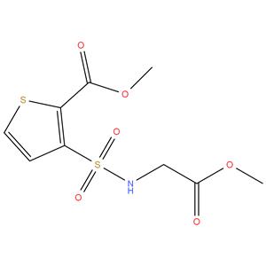 3‐{[(2‐Methoxy‐2‐oxoethyl)‐amino]‐ sulfonyl}‐2‐thiophenecarboxylic acid methyl ester