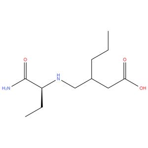 3 - ( ( ( ( S ) -1 - amino - 1 - oxobutan - 2 - yl ) amino ) methyl ) hexanoic acid