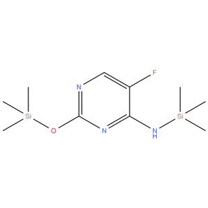 5 - fluoro - N- ( trimethylsilyl ) -2 - ( ( trimethylsilyl ) oxy ) pyrimidin - 4 - amine