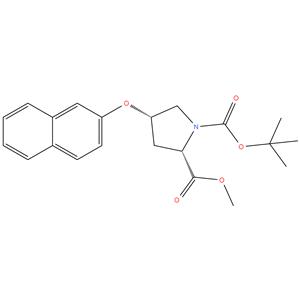 1- ( tert - butyl ) 2 - methyl ( 2S , 4S ) -4- ( naphthalen - 2 - yloxy ) pyrrolidine - 1,2 - dicarboxylate
