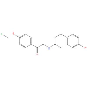 1-(4-hydroxyphenyl)-2-{[3-(4-hydroxyphenyl)- 1-methylpropyl]amino}ethanone hydrochloride