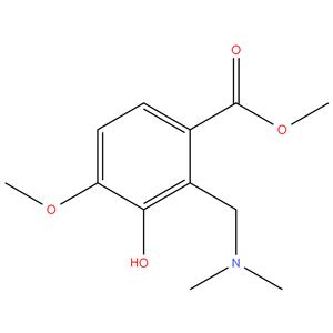 2-dimethylaminomethyl-3-hydroxy-4-methoxy benzoic acid methyl ester