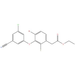 [4-bromo-3-(3-chloro-5-cyanophenoxy)-2-fluorophenyl]acetic acid ethyl ester