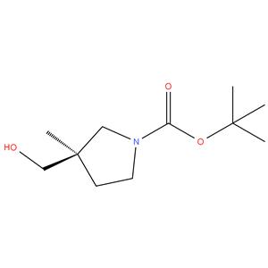 tert - butyl ( R ) -3- ( hydroxymethyl ) -3 - methylpyrrolidine - 1 - carboxylate