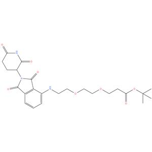 tert-butyl 3-(2-(2-((2-(2,6-dioxopiperidin-3-yl)-1,3-dioxoisoindolin-4-yl)amino)ethoxy)ethoxy)propanoate
