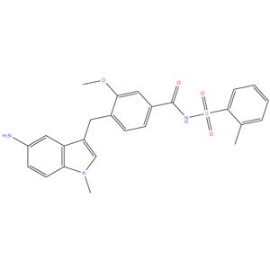 4-[(5-Amino-1-methyl-1H-indol-3-yl)methyl]-3- methoxy-N-[(2-methylphenyl)sulfonyl]benzamide