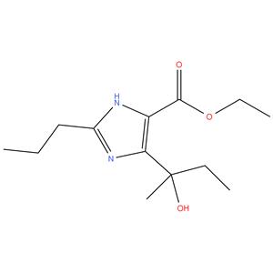 Olmesartan Impurity 3
ethyl 4-(2-hydroxybutan-2-yl)-2-propyl-1H-imidazole-5-
carboxylate