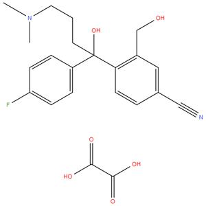 4-[(4’-Dimethylamino)-1-(4-fluorophenyl)-1-hydroxy butyl]-3-(hydroxyl methyl) benzonitrile oxalate