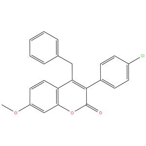 4-Benzyl-3(4'-chlorophenyl)-7-methoxycoumarin