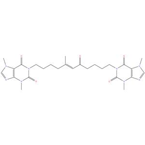 ( E ) -1,1 ' - ( 5 - methyl - 7 - oxoundec - 5 - ene - 1,11 - diyl ) bis ( 3,7 - dimethyl - 3,7 - dihydro - 1H - purine