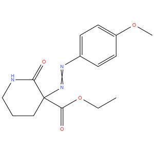 ethyl ( E ) -3 - ( ( 4 - methoxyphenyl ) diazenyl ) -2 - oxopiperidine - 3 - carboxylate