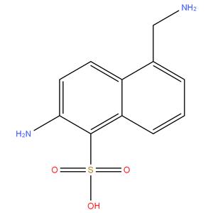 2-Amino-5-(aminomethyl)-1-naphthalenesulfonic acid