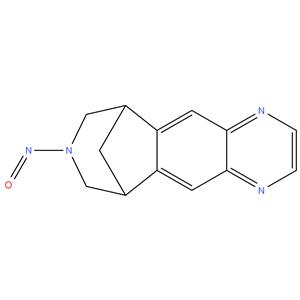 Varenicline Nitroso Impurity
(8-nitroso-7,8,9,10-tetrahydro-6H-6,10-methanoazepino[4,5-g]quinoxaline)