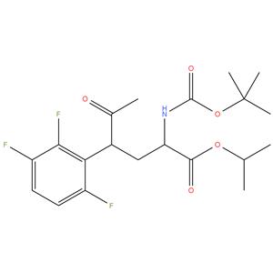 isopropyl 2-((tert-butoxycarbonyl)amino)-5-oxo-4-(2,3,6-trifluorophenyl)hexanoate