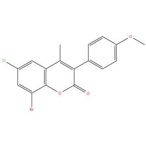 8-Bromo-6-chloro-3(4’-methoxyphenyl)-4-methylcoumarin