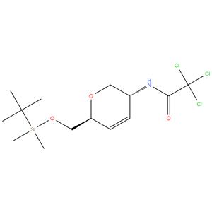 N-((3R,6S)-6-(((tert-butyldimethylsilyl)oxy)methyl)-3,6-dihydro-2H-pyran-3-yl)-2,2,2-trichloroacetamide