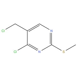 4 - Chloro - 5- ( chloromethyl ) -2
methylsulfanylpyrimidine