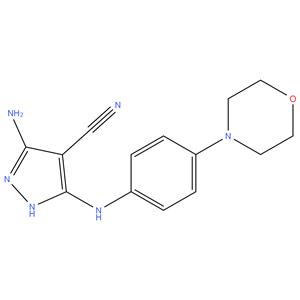 3-amino-5-((4-morpholinophenyl)amino)-1H-pyrazole-4-carbonitrile