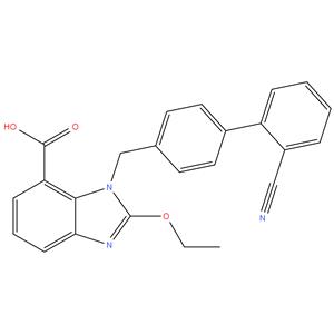 Azilsartan Impurity M
1-((2'-cyano-[1,1'-biphenyl]-4-yl)methyl)
-2-ethoxy-1H-benzo[d]imidazole-7-carboxylic acid