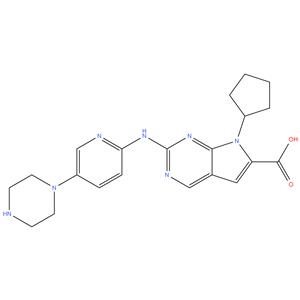 Ribociclib impurity-1 (Aacid impurity); (7-Cyclopentyl-2-((5-(piperazin-1-yl)pyridin-2-yl)amino)-7H-pyrrolo[2,3-d]pyrimidine-6-carboxylic acid Dihydrochloride)