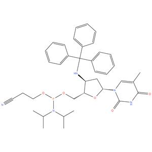 2 - cyanoethyl ( ( ( 2S , 3S , 5R ) -5- ( 5 - methyl - 2,4 - dioxo - 3,4 - dihydropyrimidin - 1 ( 2H ) -yl ) -3- ( trit )
