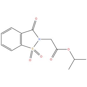 Piroxicam EP Impurity F
1-Methylethyl (1,1-dioxido-3-oxo-1,2-benzisothiazol-2(3H)-
yl)acetate