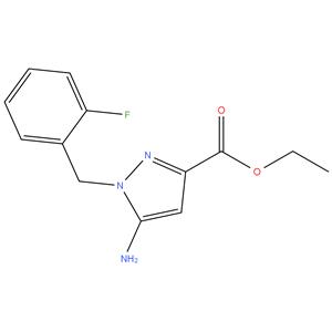 ethyl 5 - amino - 1- ( 2 - fluorobenzyl ) -1H - pyrazole - 3 - carboxylate