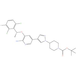 tert-Butyl 4-(4-{6-amino-5-[1(R)-(2,6-dichloro-3-fluoro-phenyl)-ethoxy]-pyridin-3-yl}-pyrazol-1-yl)-piperidine-1-carboxylate