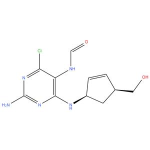 N-[2-Amino-4-chloro-6-[[(1R,4S)-4-(hydroxymethyl)-2-cyclopenten-1-yl]amino]-5-pyrimidinyl]formamide