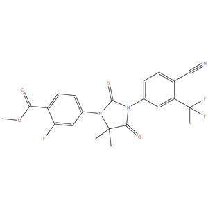 Methyl 4-{3-[4-cyano-3-(trifluoromethyl)phenyl]-5,5-dimethyl-4-oxo-2-thioxo-1-imidazolidinyl}-2-fluorobenzoate