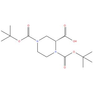(R)-1,4-bis(tert-butoxycarbonyl)piperazine-2-carboxylic acid