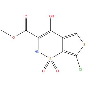 6-Chloro-4-hydroxy-2-methyl-3-methoxycarbonyl- 2H-thieno-[2,3-e]-1,2-thiazine-1,1-dioxide