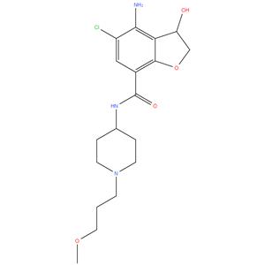 4 - amino - 5 - chloro - 3 - hydroxy - N- ( 1- ( 3 - methoxypropyl ) piperidin - 4 - yl ) -2,3 - dihydrobenzof