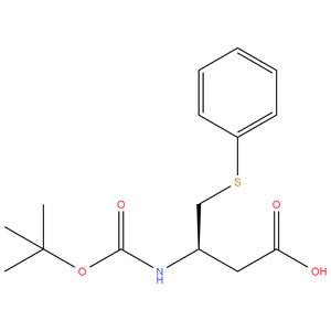 Butanoic acid, 3-[[(1,1-dimethylethoxy)carbonyl]amino]-4-(phenylthio)-, (3R)-