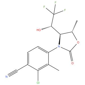 2-chloro-4-((4S,5S)-4-((S)-2,2,2-trifluoro-1-hydroxyethyl)-5-methyl-2-oxooxazolidin-3-yl)-3-methylbenzonitrile