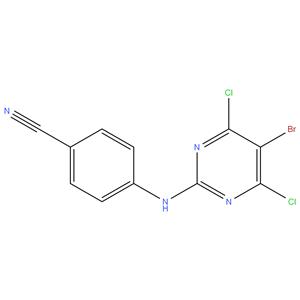 4-(5-Bromo-4,6-dichloro-pyrimidin-2-ylamino)-benzonitrile