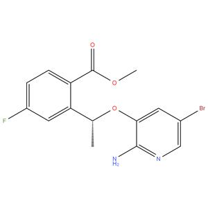 Methyl 2-[(1R)-1-[(2-amino-5-bromopyridin-3-yl)oxy]ethyl]-4-fluorobenzoate