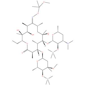Silylated erythromycin oxime ketal