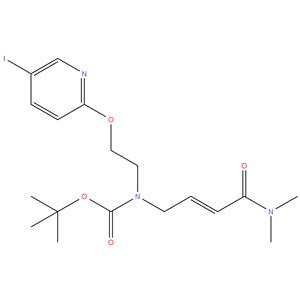tert-butyl N-[(2E)-3-(dimethylcarbamoyl)prop-2-en-1-yl]-N-{2-[(5-iodopyridin-2-yl)oxy]ethyl}carbamate