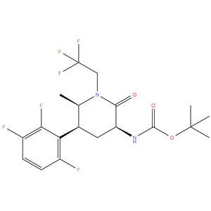 tert-butyl ((3S,5S,6R)-6-methyl-2-oxo-1-(2,2,2-trifluoroethyl)-5-(2,3,6-trifluorophenyl)piperidin-3-yl)carbamate